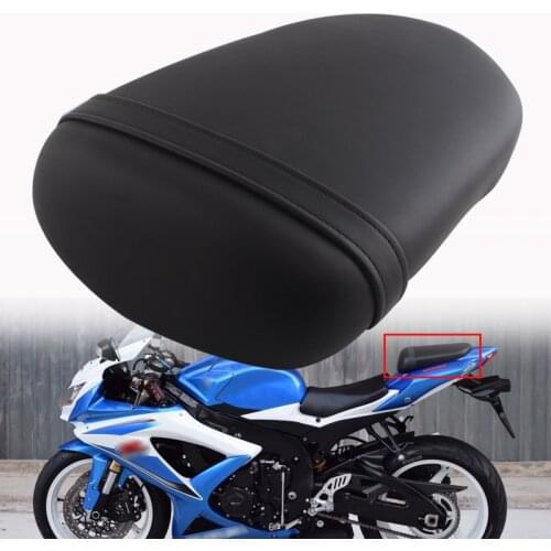 Motorcycle black Rear Pillion Passenger Cowl Seat For Suzuki GSX R600/750 2008 2009 2010 K8 Seat Cover Cushion Leather Pillow