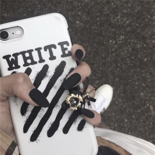 American punk style Dark black series pure color with butterflybow 3d fake nails Middle-long lady false nails full nail tips