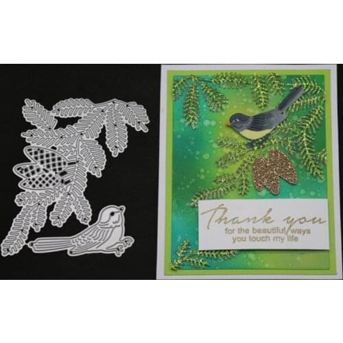 2021 New Bird Leaf Metal Cutting Dies Stencil Scrapbooking DIY Album Stamp Paper Emboss