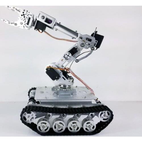 New Metal Tank with 7 DOF Vehicle-Mounted Robot Arm TS002,Mobile Grab Aluminum Alloy Platform,High Torque Serial Servo