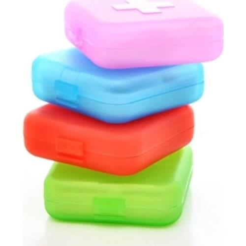 Mini Organizer Case 4 Grids Pill Box Tablet Pill Case Travel Drug Dispenser Storage Container Medicine Boxes Dispensing Medical