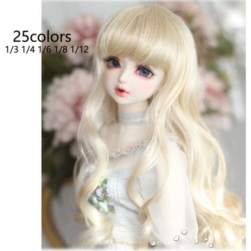 BJD wig 25 colors to choose from 1/3 1/4 1/6 1/8 Fashion long wig big wavy curly hair SD wig