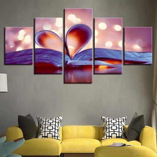 Poster Wall Modular Modern Picture 5 Panel Twin Flames Painting Frame Art Home Decor Print On Canvas For Living Room Type