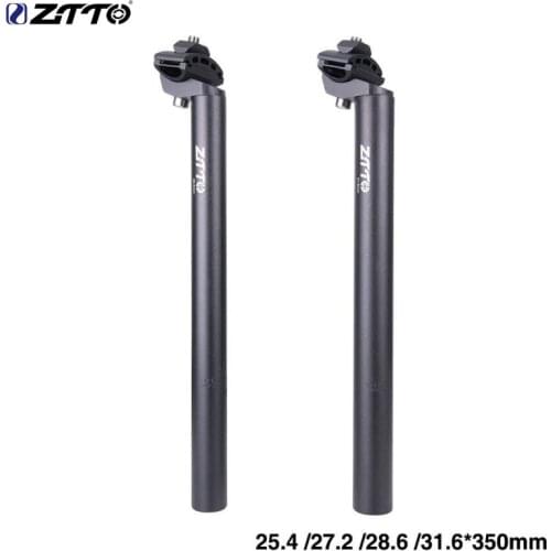 ZTTO Bicycle Seat Post Seatpost 25.4 27.2 28.6 31.6 350mm For Road Mountain Bike MTB Fixed Gear Bicycle Seat Tools