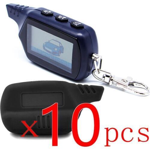 10 Pcs/lot 2-way LCD Remote Controller Key Fob Chain For Starline B9 Russian Version Two way Car Alarm System Starline B9 Twage