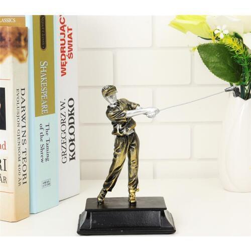 Golf Players Resin Figurine Home Decoration Trophy Sport Game Awards Statue Gift Souvnir for Golf Lovers Athletes