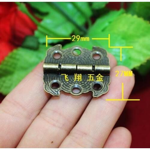 A11 Antique Butterfly hinge 29MM*27MM wooden box gift packaging decoration hinge link plates antique 90 degrees outside