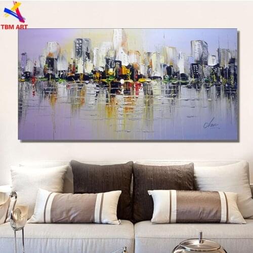 Thick Textured Picture Hand painted Modern Abstract Oil Painting on Canvas for Living Room Wall Art Home Decoration Gift SL039