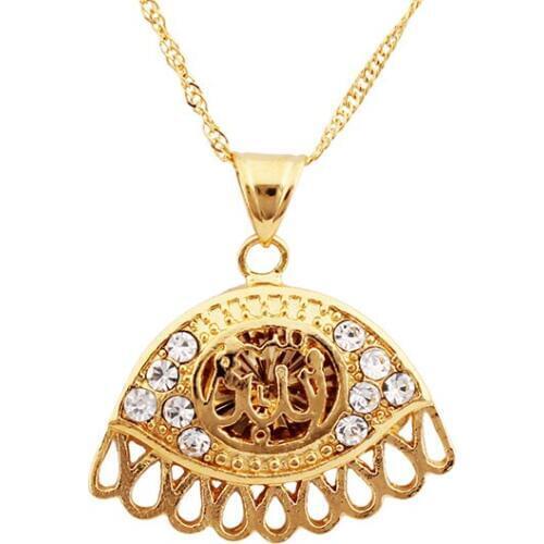 Golden Charm Muslim Allah Jewelry Pendant for Islamic pendant & necklace free shipping