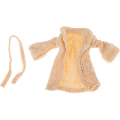 Handmade 12inch Fashion Dolls Casual Clothes Bathrobe Nightdress With Belt Home Outfits for Monster High School Doll Clothing