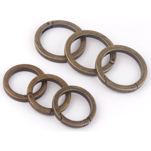 25/32mm Bronze Spring Round Gate Spring Snap Hook Gate O Ring,Metal Buckle Purse Hardware Webbing Hook Bag for Handbag 6PCS