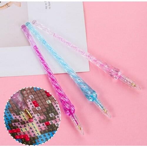 3PC Point Drill Crystal Pens Diamond Painting Pen DIY Cross Stitch Embroidery Crafts Household Sewing Diamond Painting Tool
