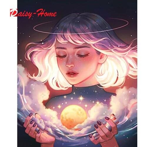 5D Diy Diamond Painting Girl Portrait DIY Mosaic Full Square/Round Cross Stitch Kit Handicraft Room Art Home Furnishings gift