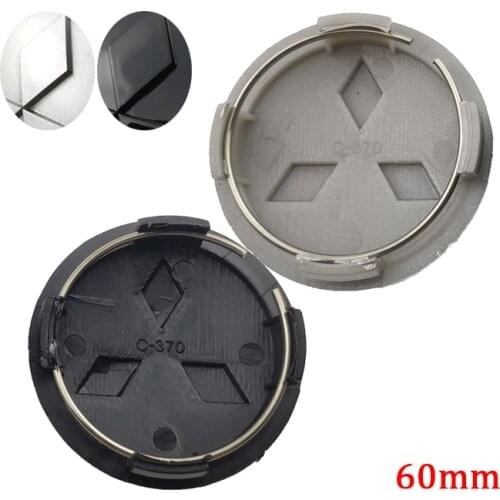 60pcs 60mm 3D logo car Tuning Wheel Center Caps Emblem rim Hub covers cap badge For Mitsubishi ASX Outlander L200 Lancer Pajero