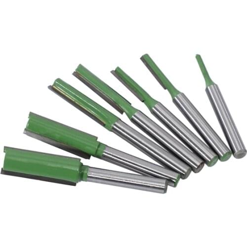 7Pcs 6Mm Shank Single Double Flute Straight Bit Milling Cutter for Wood Tungsten Carbide Router Bit Woodwork Tool