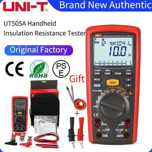UNI-T UT505A 1000V Digital Handheld True RMS Megger Insulation Resistance Meter Tester Multimeter Ohm Voltmeter Megohmmeter