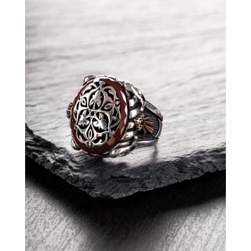 Guaranteed High-quality 925 Sterling Silver ZİRCON STONE ring Jewelry Made in Turkey in a luxurious way for men with gift