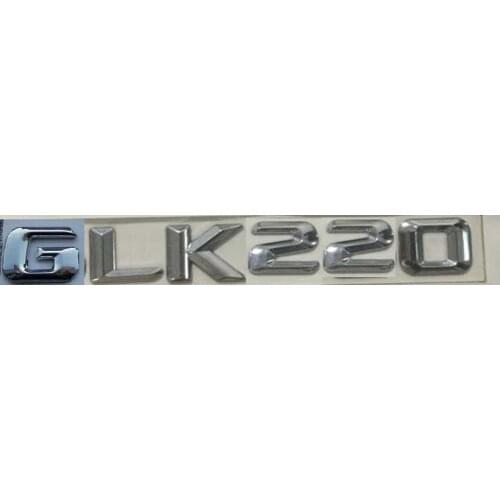 Chrome " GLK 220 " Car Trunk Rear Letters Word Badge Emblem Letter Decal Sticker for Mercedes Benz GLK Class GLK220