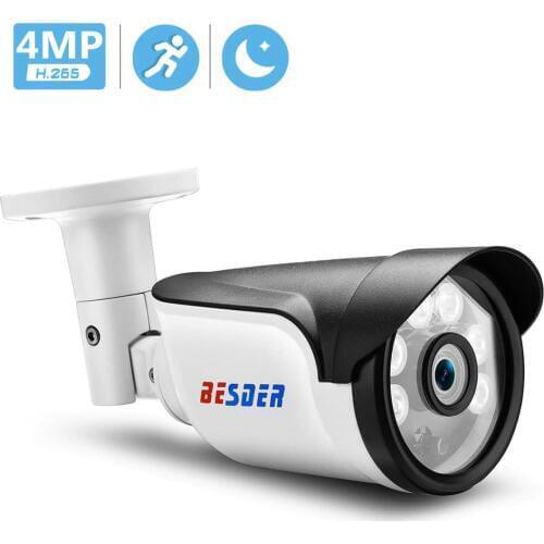BESDER H.265 IP Camera 5MP/3MP/2MP Motion Dection IR Night Vision IPC DC 12V 48V PoE Optional ONVIF Bullet Outdoor CCTV Camera