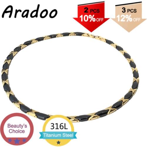 ARADOO Magnetic Health Energy Anti-Radiation Strengthen Immunity Stay Slim Improve Skin Quality Magnet Necklace
