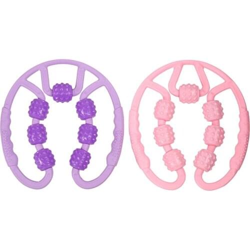 Seven-Wheel Leg And Neck Ring Raindrop Roller Massager Thin Calf Leg Clamp Fitness Yoga Training Device Muscle Relaxer