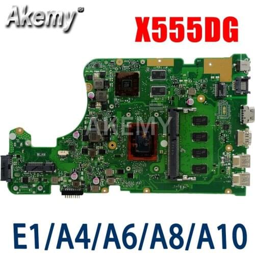 X555DG rev2.0 laptop Motherboard for ASUS X555Y X555YI X555D K555D A555D Mainboard 100% tested 4GB RAM E1/A4/A6/A8/A10/FX-8800P