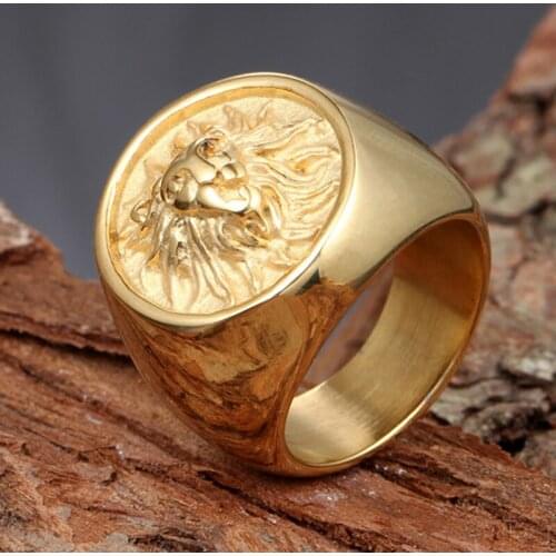 Retro Lion Head Mens Ring Fashion Personality Punk Stainless Steel Accessories For Jewelry Wholesale Boyfriend Gifts Wholesale