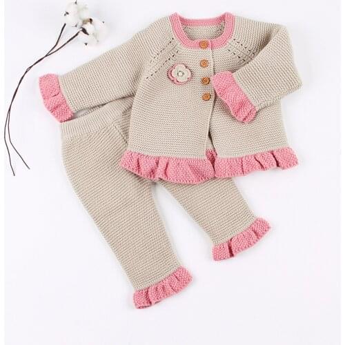 Girls Outfits Girls Boutique Outfits Baby Suit Autumn Winter Cardigan Sweatshirt+Pant Clothes Set Baby Toddler Girl Outfit Suit