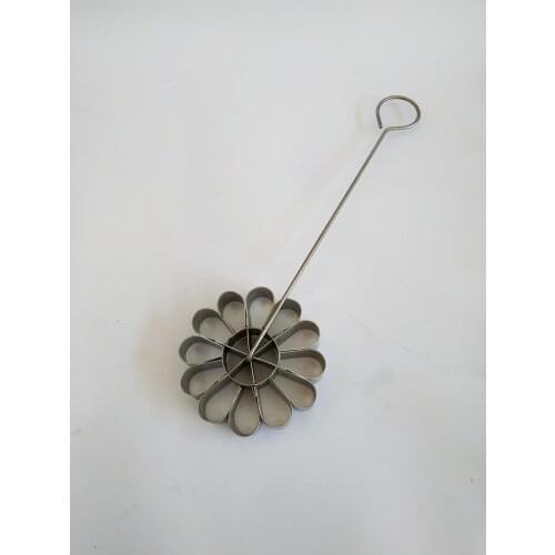 NEW Handmade Stainless Steel Rosette Cookies Patty Shell Vintage Brass Flower Mold Mould 9,5 cm MD-001