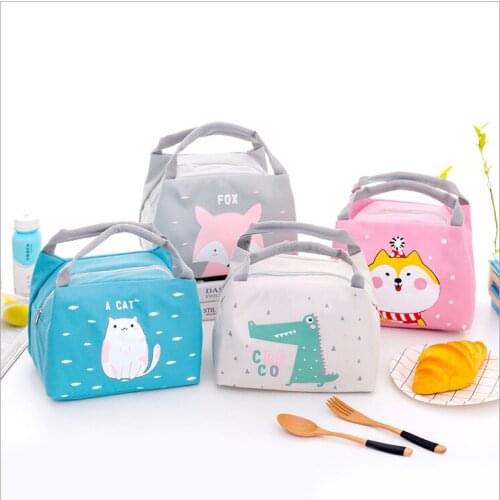 Portable Insulated Thermal Food Picnic Lunch Bag Box Cartoon Bags Pouch For Women Girl Kids Children