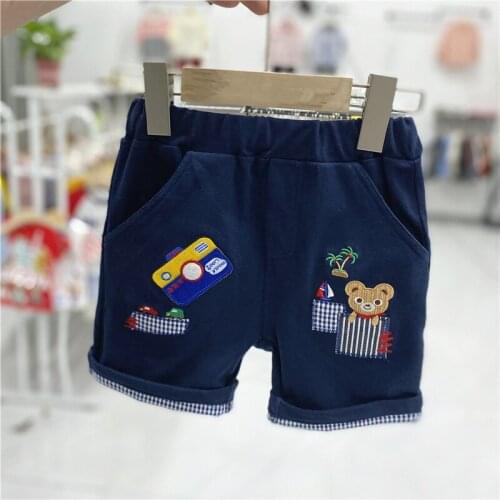 Summer New Kids Shorts 2 3 4 5 6 7 Y Toddler Boys Cartoon Bear Cotton Shorts Pants Casual Loose Soft Shorts For Boys Baby Pants