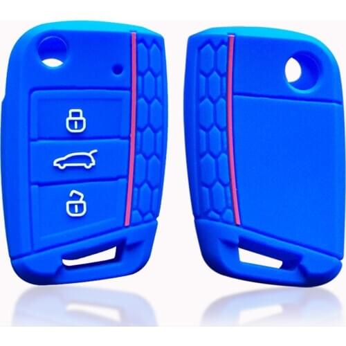 For Seat Leon Ibiza Key Holder Silicone For Skoda Octavia Rapid Karoq For Vw Polo Golf 7 For Volkswagen Polo Car Key Case Cover