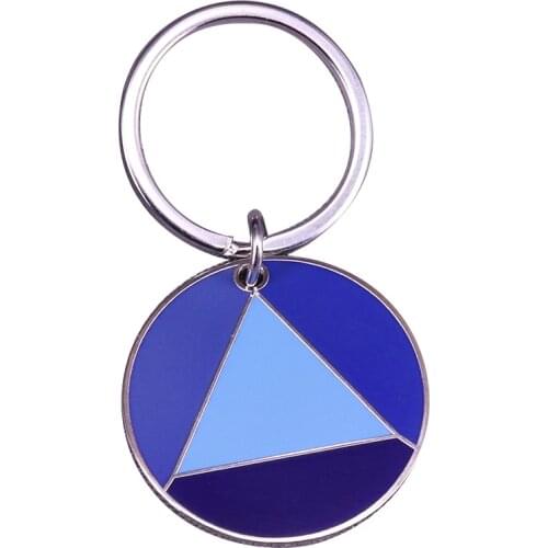 Steven Universe blue crystal gems keychain charm art gifts