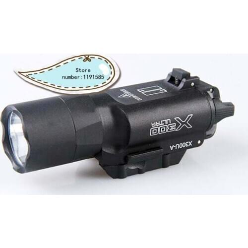 Tactical X300 Ultra Pistol Gun Light X300U High Output Flashlight Fit 20mm Picatinny Weaver Rail