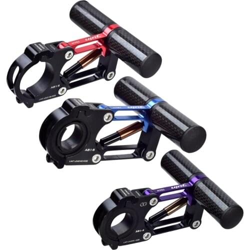 JUIN TECH ABS Bicycle Handlebar Extender Damper Lengthen Mount CNC Lightweight Aluminum Alloy Carbon Fiber Expansion Lamp Holder