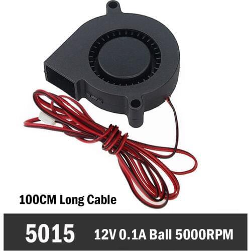 Gdstime 5015 Air Blower 12V Turbo Small Cooler Fan 50MM Ball Bearing For 3D Printer