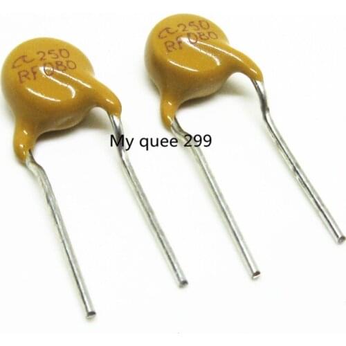 10Pcs TRF250-080 250V 0.08A 80MA PPTC Resettable fuse