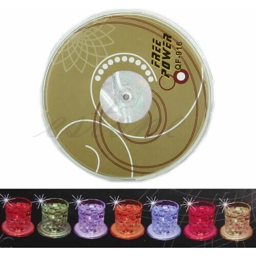 1X LED Coaster Color Change Light Up Drink Cup Mat Tableware Glow Bar Club Party