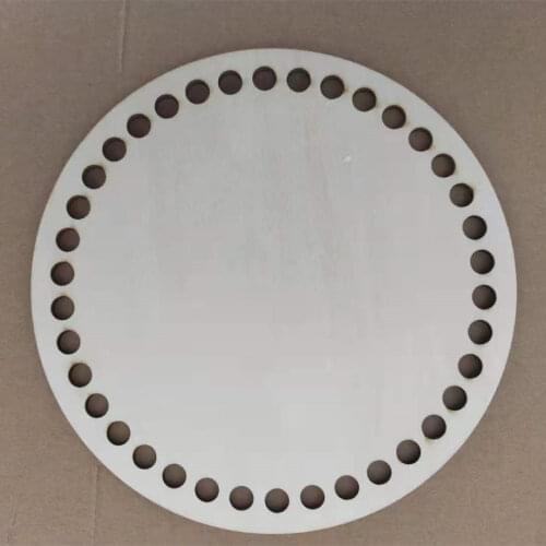 20pcs Natural Wood Basket Bottom For Crochet Round Wooden Stitch Base