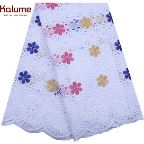 Kalume African Dry Lace Swiss Cotton Lace Fabrics Sew Materials Swiss Voile Lace In Switzerland For Nigerian Daily Dress F1800