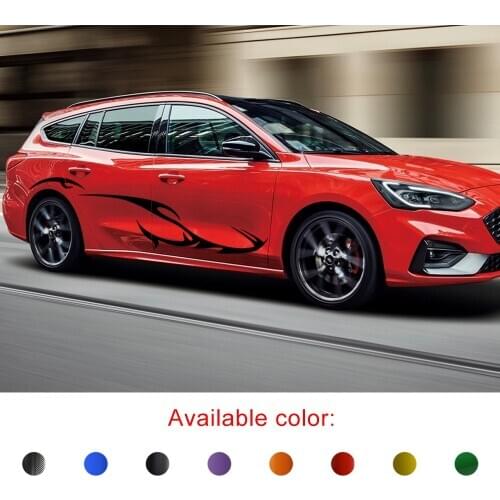 Car Decals Side Body Fire Graphic Vinyl Sticker Car Sticker Fit for Ford Focus 2012 2013 2014 2015 2016 2017 2018 2019 2020