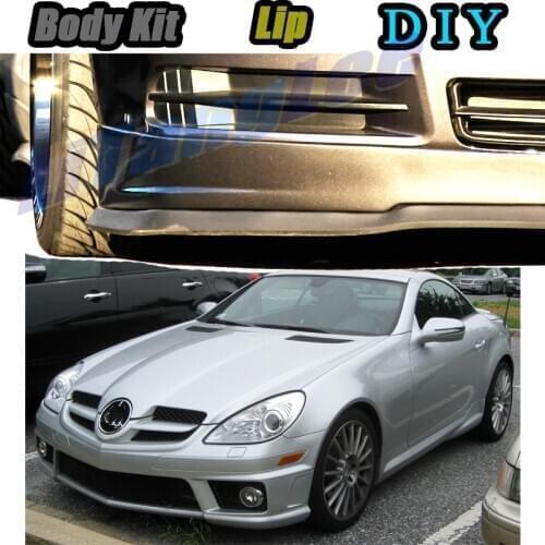 Car Bumper Lip Front Spoiler Skirt Deflector For Mercedes Benz SLK MB R170 R171 R172 Tune Car Modified Body Kit VIP Hella Flush
