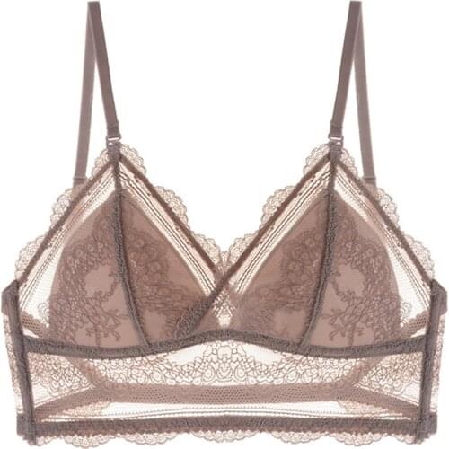 Sexy Bra Straps U Backless Lace Trim Wireless Soft Cup Brassiere Women Invisible Thin Cup Underwear Women Lingerie