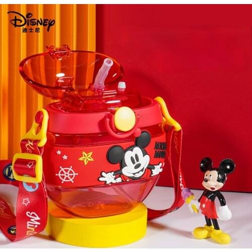 Disney sippy cup childrens donut water cup cute baby drop proof convenient water cup primary school students drink water bottle