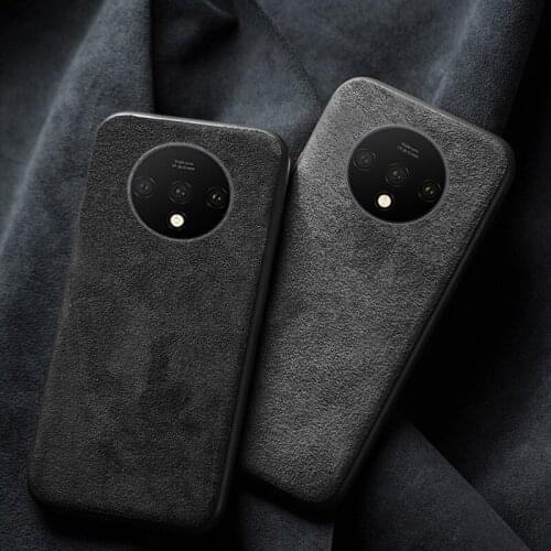 For Oneplus 7T Pro Genuine Cowhide Suede Leather Phone case for oneplus 7 Pro 7T 7 6 6T case 360 Full protective cover Coque
