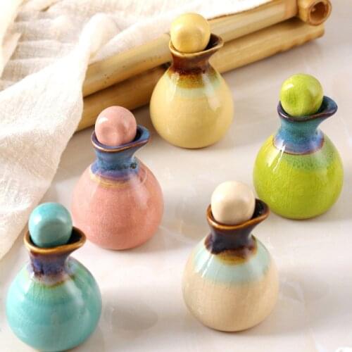 Essential Oil Bottle Beauty Salon 60ml Scented Bottle Decorate Ceramic Aromatherapy Cosmetic Jar Multicolor Home Decor Bottle