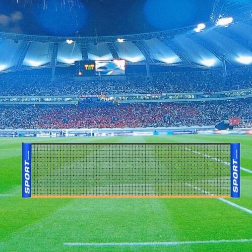 3-6M Stretchy Badminton Net Thicker Foldable Easy Setup Nylon Tennis Sports Net with Poles Outdoor Sports Equipment