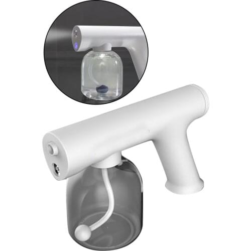 Electric Cordless Blue Light Nano Steam Spray Fogging Atomization Disinfectant Sprayer Gun Fogger Sanitizer for Home Office