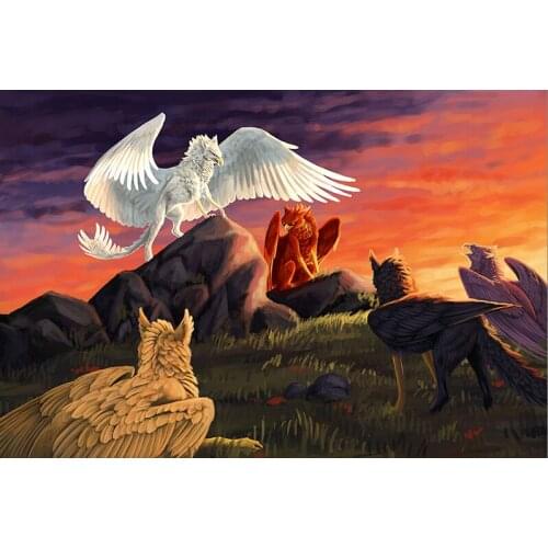 Fantasy animal The wooden puzzle 1000 pieces ersion jigsaw puzzle white card adult childrens educational toys