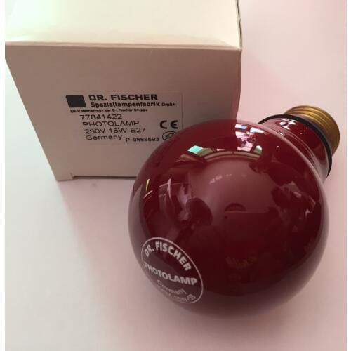 230V15W E27 Germany PHOTOLAMP 77841422 CT DR darkroom red safelight
